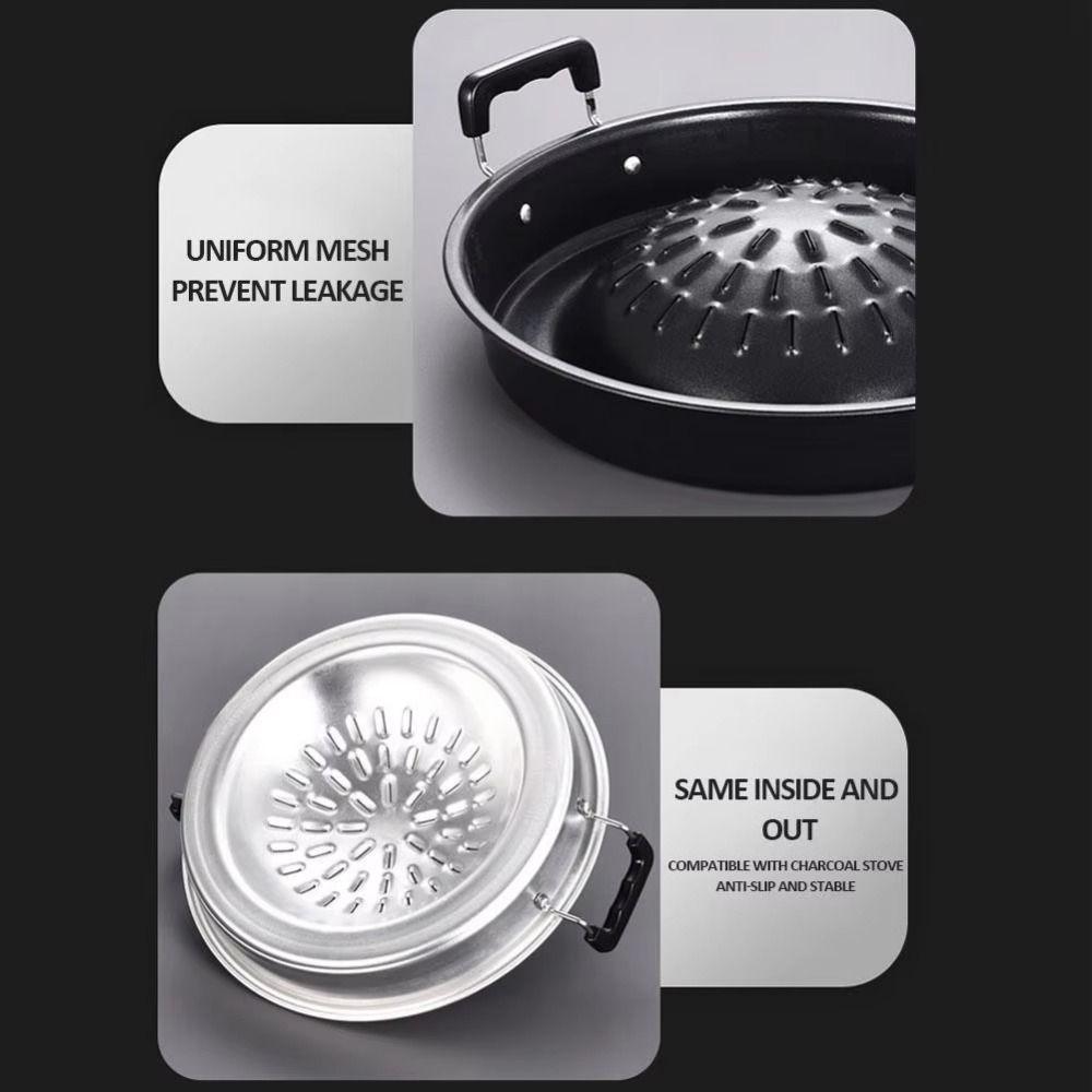 Přenosná venkovní grilovací deska Multifunkční pánev na smažení jídla Thajská pikniková grilovací pánev Kempování