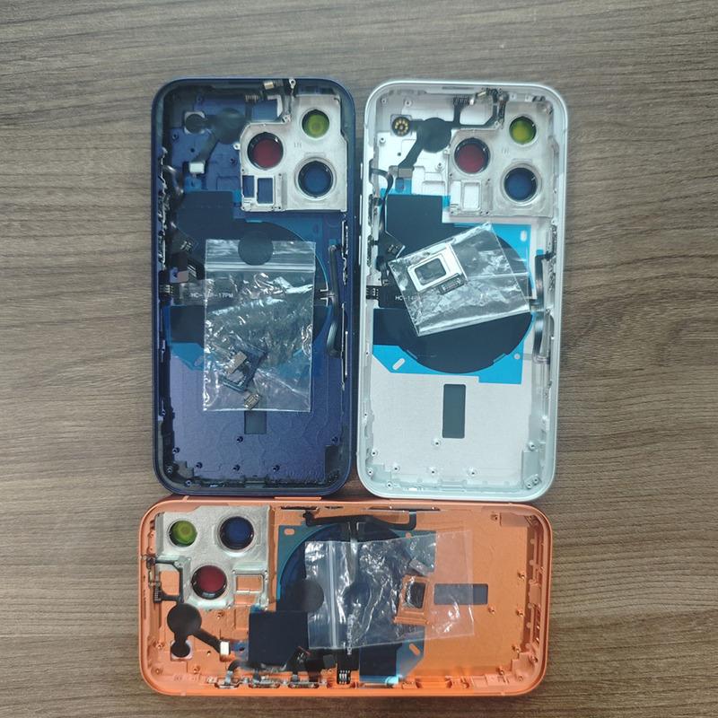 Zadní kryt pro iPhone 14 Pro až 17 Pro Předinstalované tlačítka Střední rámeček Kryt 14Pro Přestavba na 17Pro + Zásobník na SIM kartu + Flex