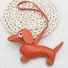 In-Stock Dachshund Cartoon Pendant Leather Dog Bag Charm Phone Case Accessory Creative Car Charm