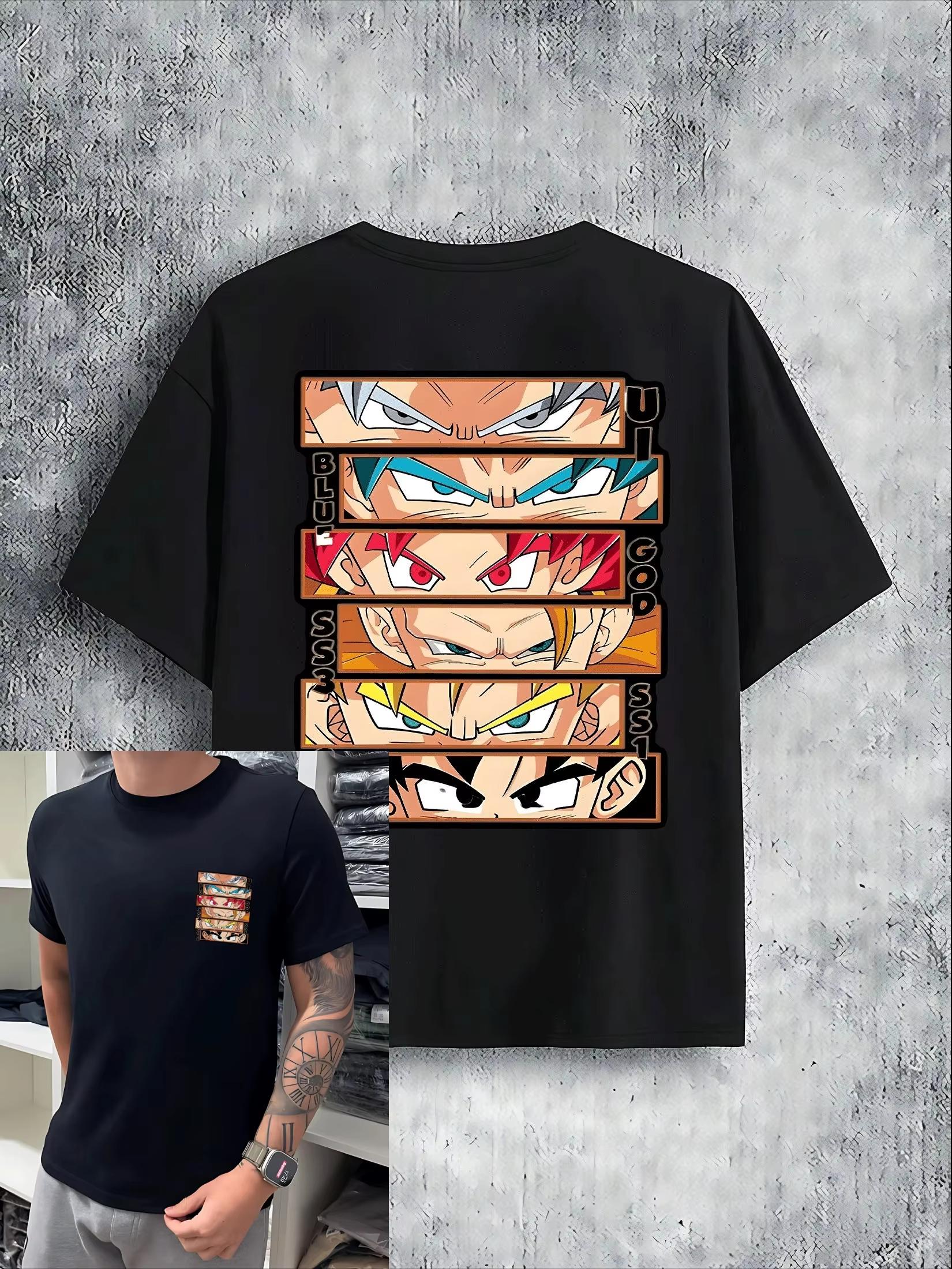 

Dragon Ball Goku Unisexs New Hot 2025 Summer Oversized T Shirt Anime Printed Casual Cotton Streetwear Trendy Graphic Tee Tops S