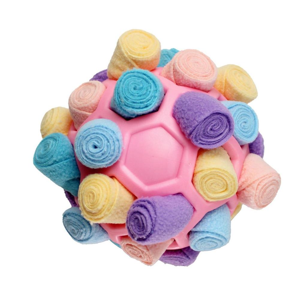 QQ Bouncy Rainbow Sniffing Ball: Interactive Foraging and Training Toy for Cats and Dogs
