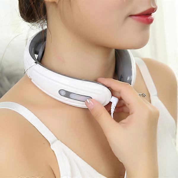 The latest battery smart 4D electric  heat compression cervical massager