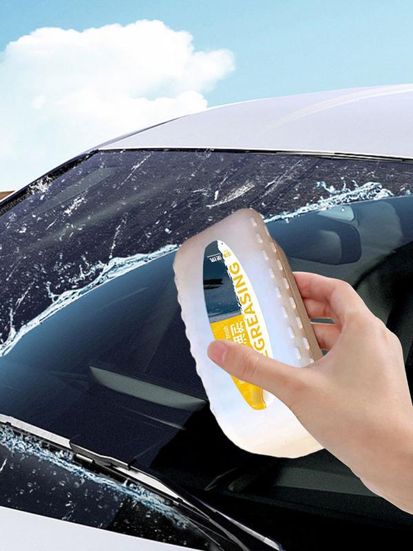 100 ml Autoglasreiniger-Creme, Wasserfleckenentferner-Bürste, Auto-Windschutzscheiben-Ölmembranreiniger, Autowaschzubehör