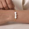 Adjustable Clasp Pearl Bracelet Elegant Chain Bracelet New Gold Plated Bracelet  Women Jewelry