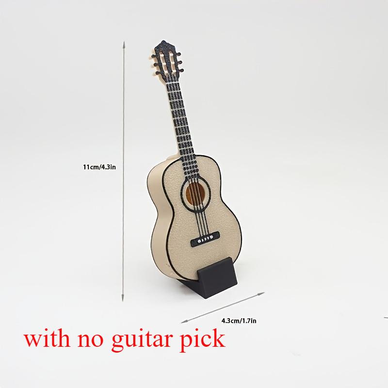

1pc Cute Miniature Guitar / Mini Ukulele with Micro Pick Storage Box Model, Gifting, Home Use, No guitar pick