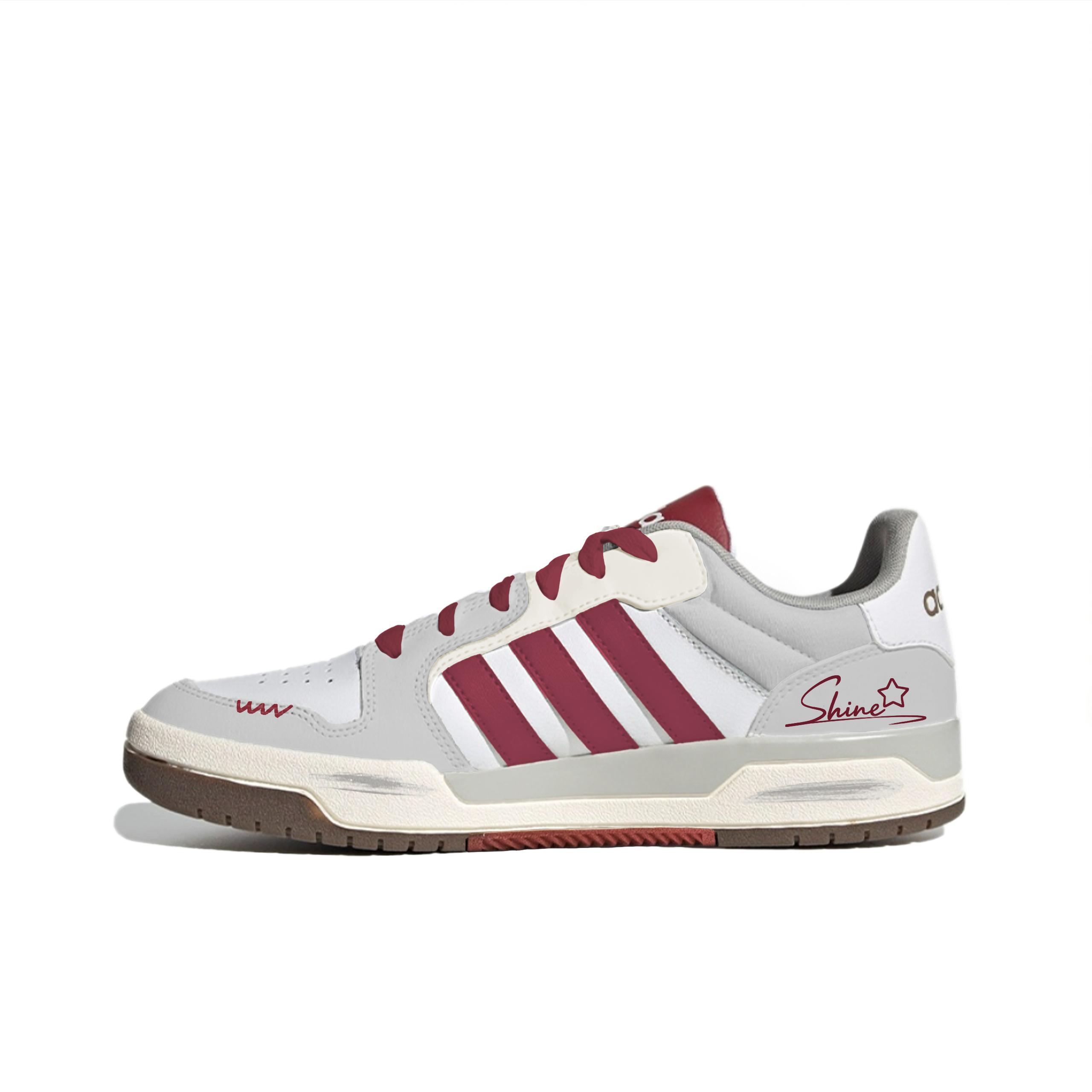 Кеды Adidas Neo Entrap для скейтбординга Унисекс Низкие Белый, Серый, Красный FW3462 (Команда633-) 36