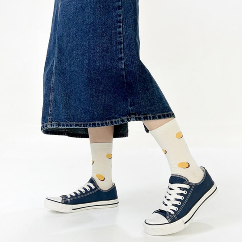 YELLOWSOCKS VINTAGE DOT YELLOW