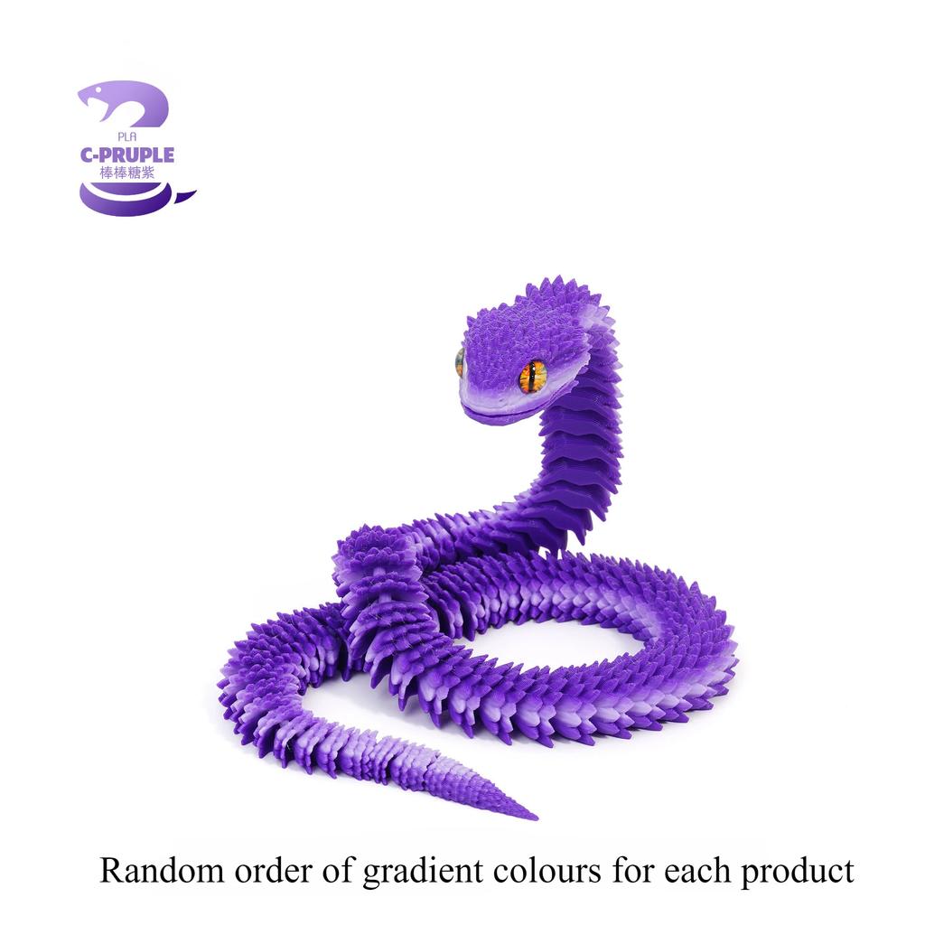 3D Printed Snake Rotatable Joints Snake Figurines Home Office Desktop Crafts Ornament Creative Home Garden Landscape DIY Animal