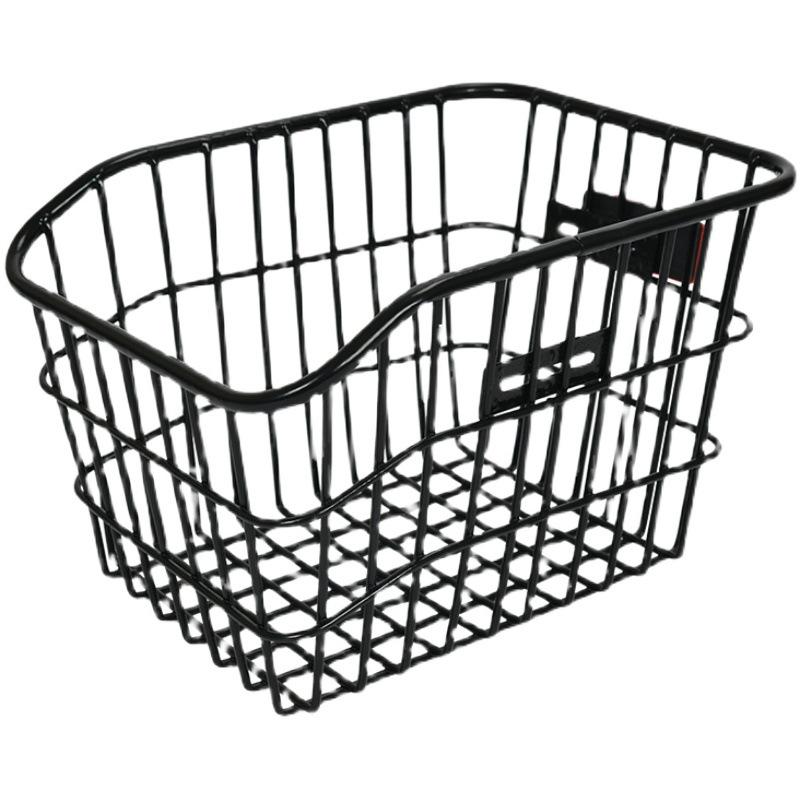 Bike Rear Basket With Rear Light Bicycle Rear Seat Storage Basket Metal Large Rear Cycle Rack Frame Cycle Rear Shelf For Cycling