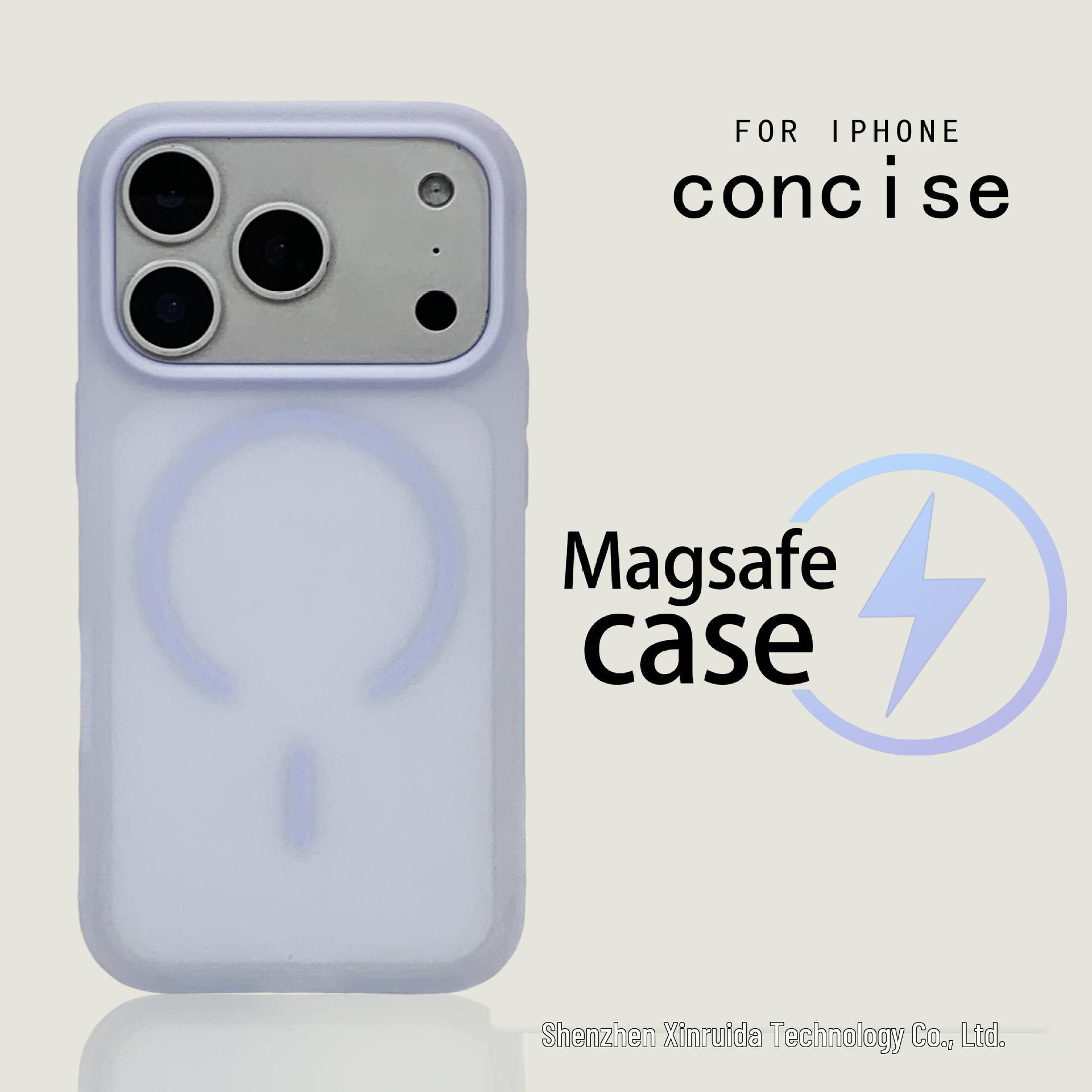

iPhone 17 Pro Max Liquid Silicone Magnetic Case - Transparent Drop Protection Cover iPhone 15 Pro синий