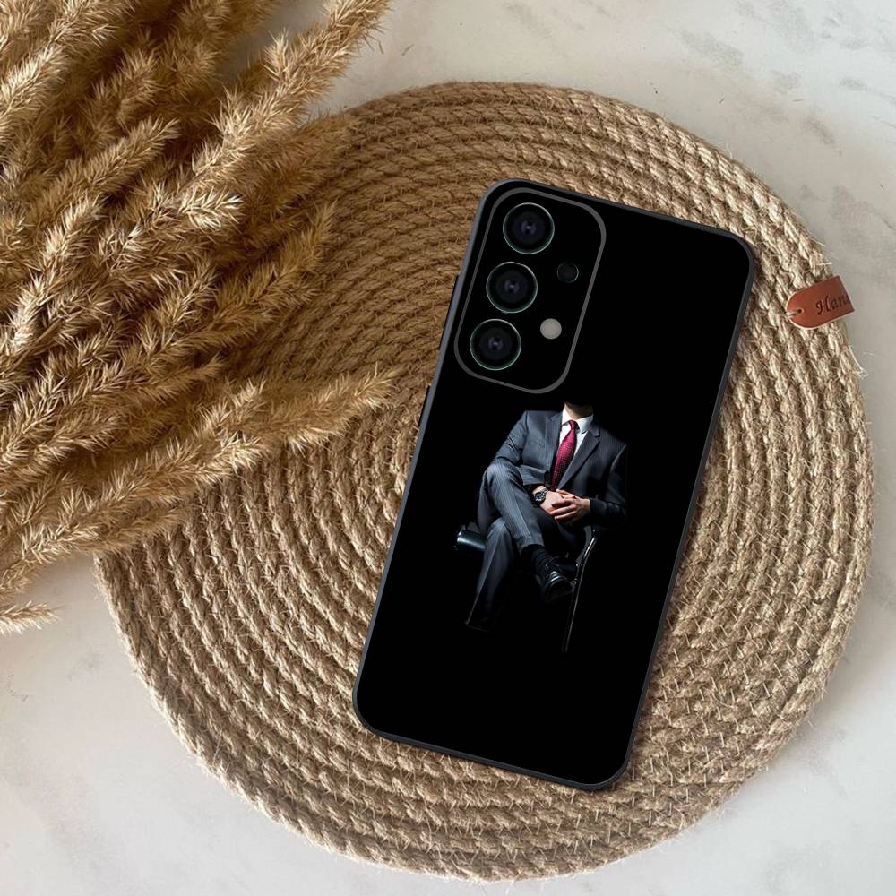 Suit Up Tie Phone Case For Samsung S25,S24,S21,S22,S23,S30,Ultra,S20,Plus,Fe,Lite,Note,10,9,5G Black Cover