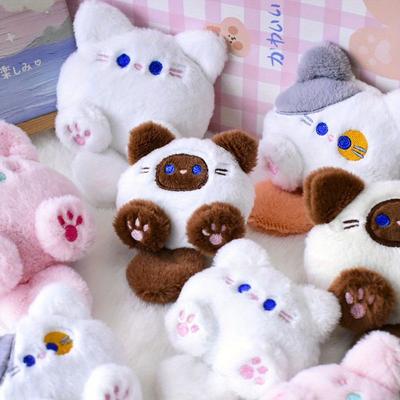 Kawaii Soft Stuffed Animal Little Cat Keychain Plush Bag Car Pendant Keychain Trinket Kids Stuffed Animal Toys