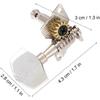 Alomejor Ukulele Tuning Peg 2L + 2R Ukulele Tuning Peg Machine Head with Mouting Screws for Classical Ukulele