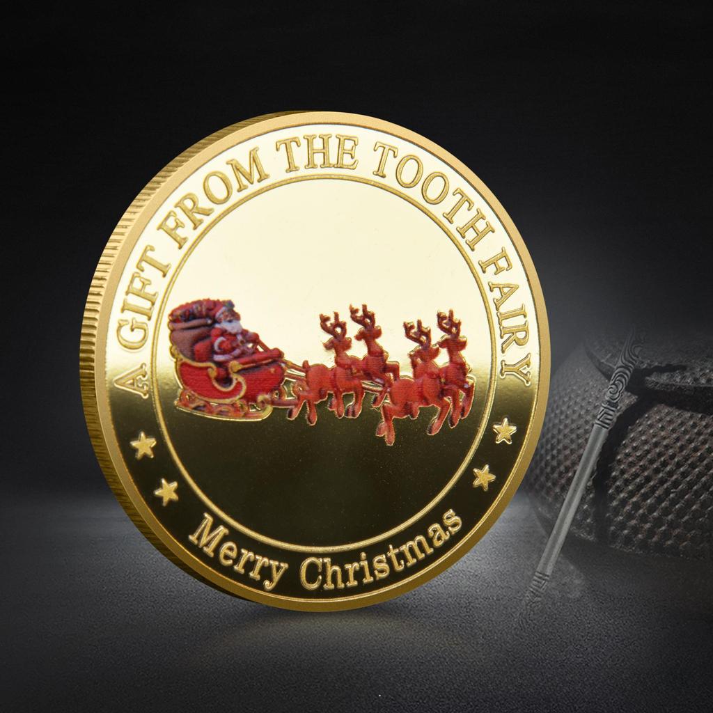 Kinderzähne Ersatz Gedenkspielzeug Zähne Fee Gedenkmünze Goldmünze Farbige Gemäldesammlung Kunsthandwerk Kindergeburtstagsgeschenk
