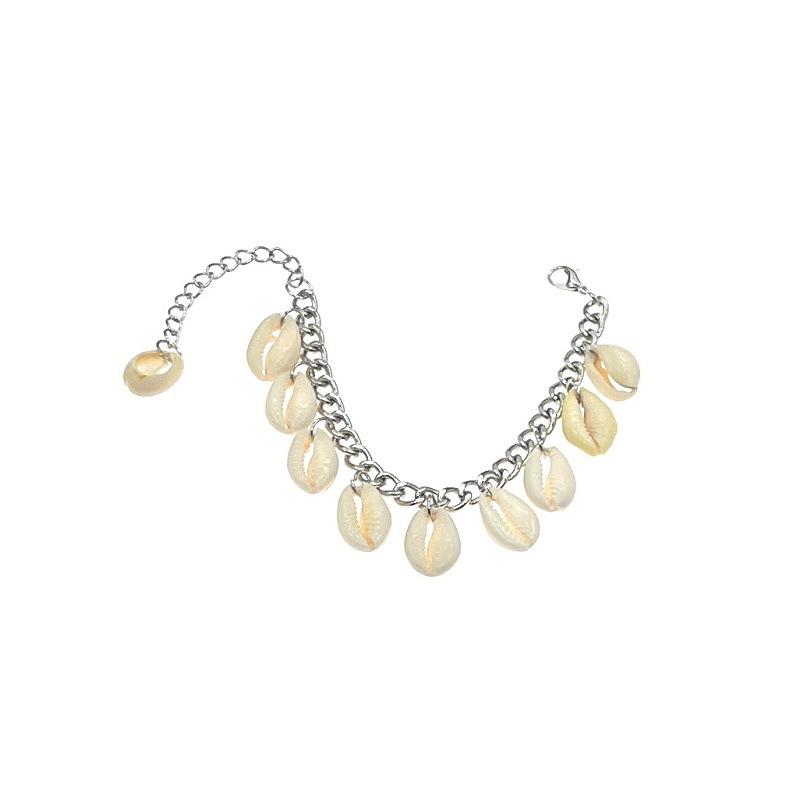 

Геометрический браслет в форме капли воды. Простые и дикие ноги, украшенные пляжными этническими ветровыми ракушками, обтекаемые,