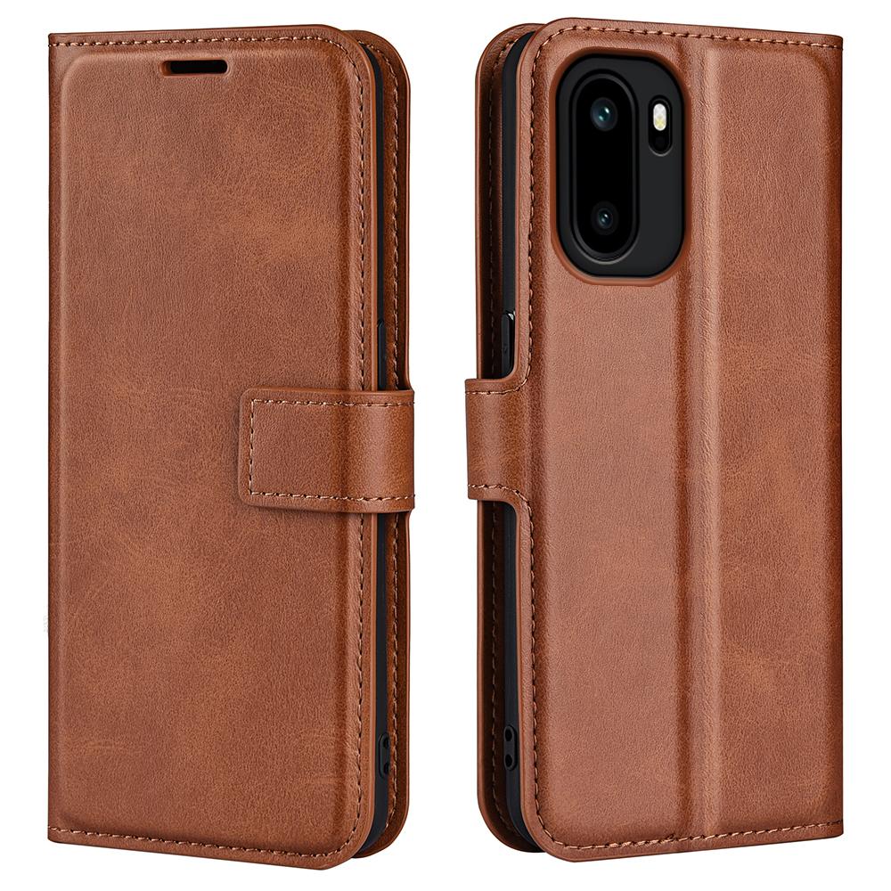 For OnePlus Ace 6 5G Stand Case Anti-Scratch Calf Texture Leather Phone Cover