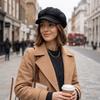 Solid Color Beret Hat Windproof Painter Caps Fashion Newsboy Hat  Autumn Winter