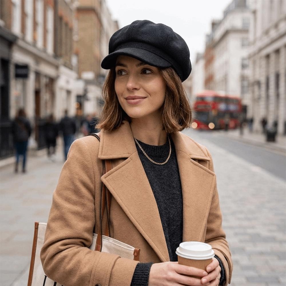 Solid Color Beret Hat Windproof Painter Caps Fashion Newsboy Hat Autumn Winter