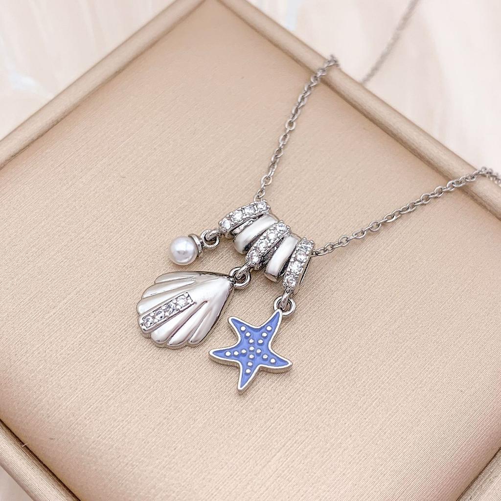 Necklace Explosive Square Ice Cream Color Necklace Light Luxury Micro-inlaid Zircon Temperament Advanced Sense Simple Accessories