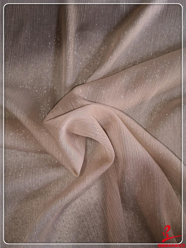 Super Sheer Silver Sequin Silk Gingham Chiffon Brocade Fabric for Dance Costumes