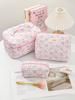 Simple Fresh Makeup Bag Large Capacity Multifunctional Cosmetic Storage Bag Portable Travel Toiletry Pouch for Cosmetics Brushes Toiletries Daily Use