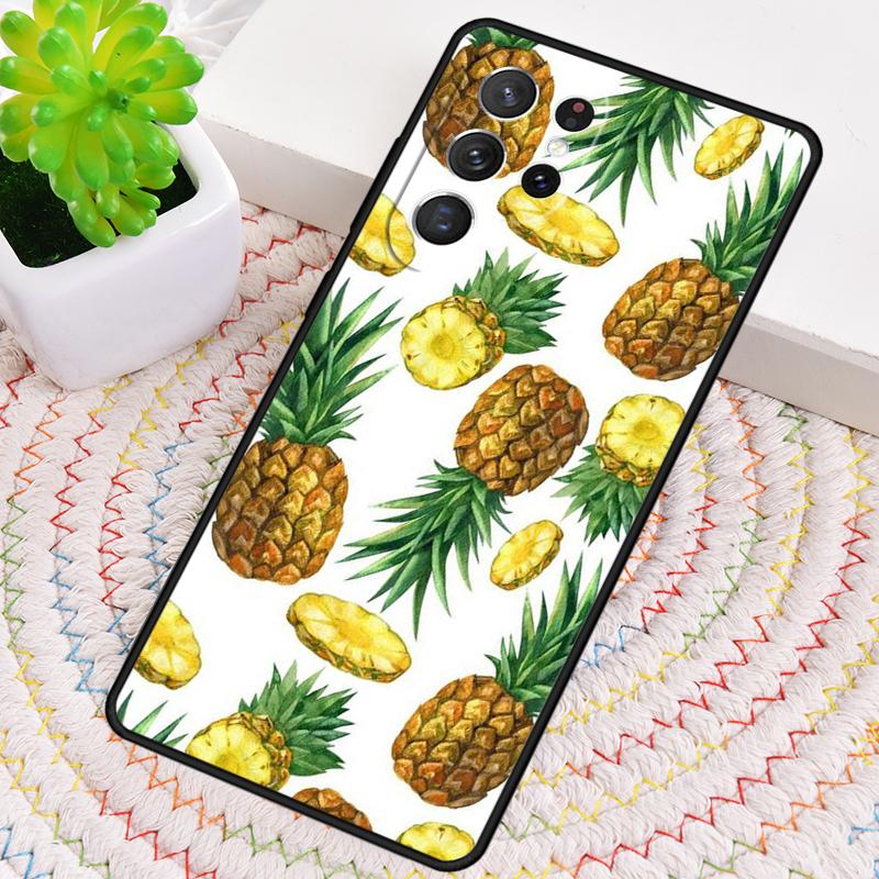 Summer Fruit Pineapple TPU Phone Case For Samsung Galaxy note 10 pro S26 S25 S24 S23 S22 Ultra Plus S21 FE S20 Shockproof Cover