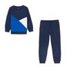 Childrens/Kids Colour Block Asymmetric Top & Bottom Set Set