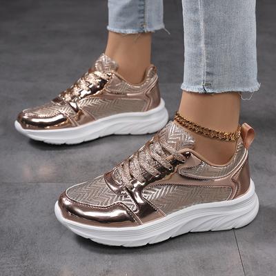 TUINANLE Shoes for Women Breathable Gold Mesh Casual Platform Sneakers Summer Ladies Non Slip Walking Travel Shoes Zapatillas