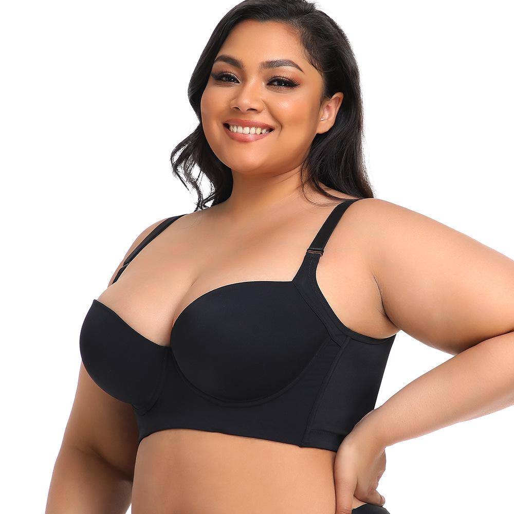 Plus Size Smooth Adjustable Underwire Bra, Full Figure Shaping Seamless Everyday Lingerie for Women