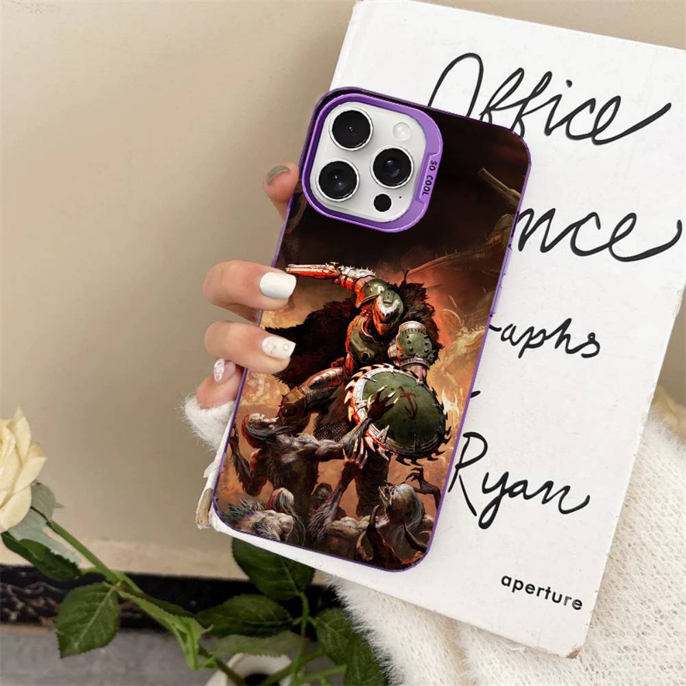 Cool Game H-DOOM Eternal-S Phone Case Color Silver Shell For lPhone 17 16 16e 15 14 13 12 11 Pro Max Plus