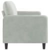 Vidaxl 3-Seater Sofa, Light Grey, 180 Cm, Upholstered In Velvet