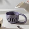 350ml Large Capacity Ceramic Mug Hand Pinched Big Ears Home High Value Water Cup Milk Coffee Cup Couple Pair Gift Cup