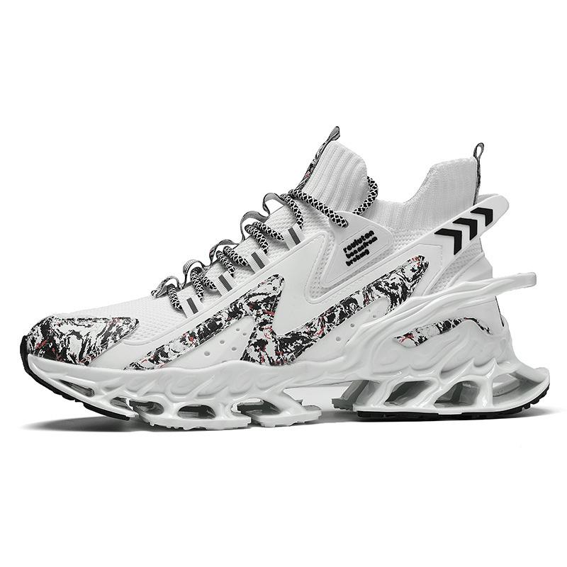 

Мужская обувь Мужские кроссовки Мужские туфли Blade Высокие туфли Белые 2024 Повседневные мужские туфли с круглым носком на шнуровке 39 белый