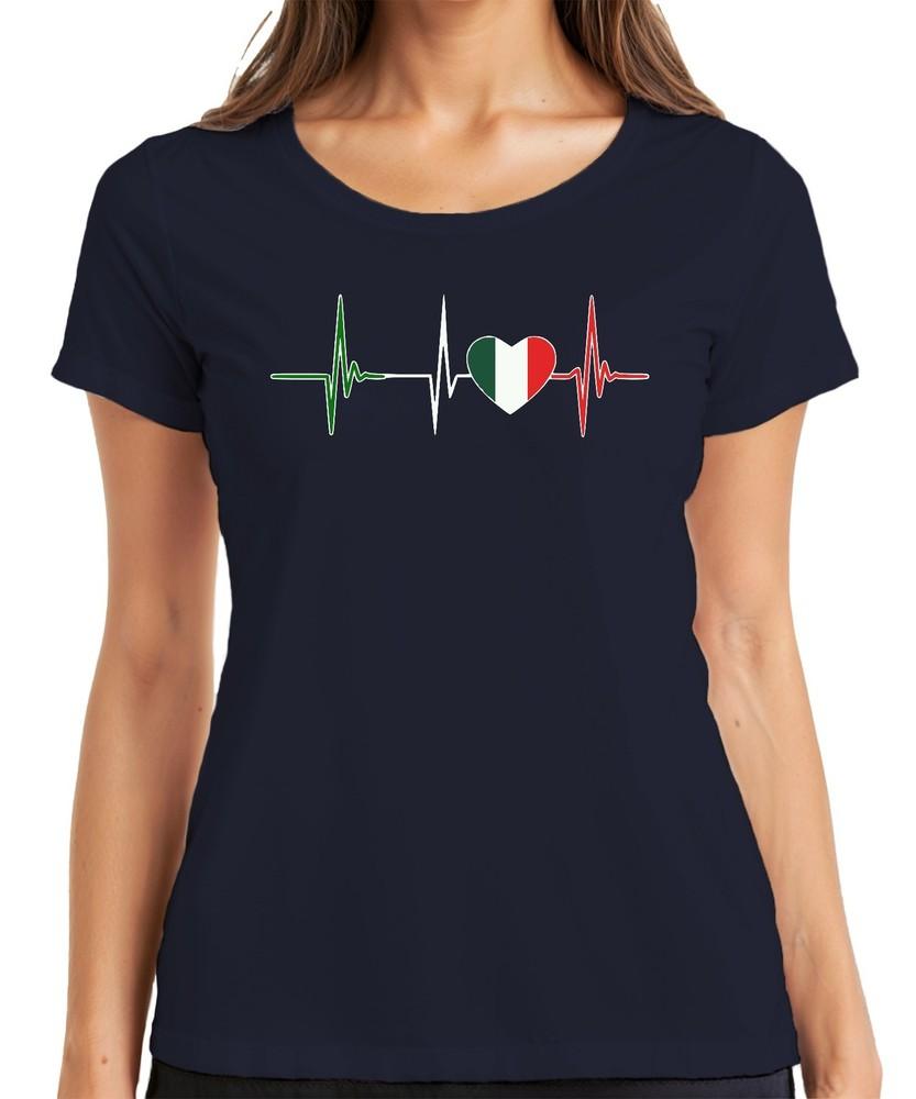 Italy Heartbeat Ecg Heart With Italy Flag Love Fan Cupid Unisexs TShirt S