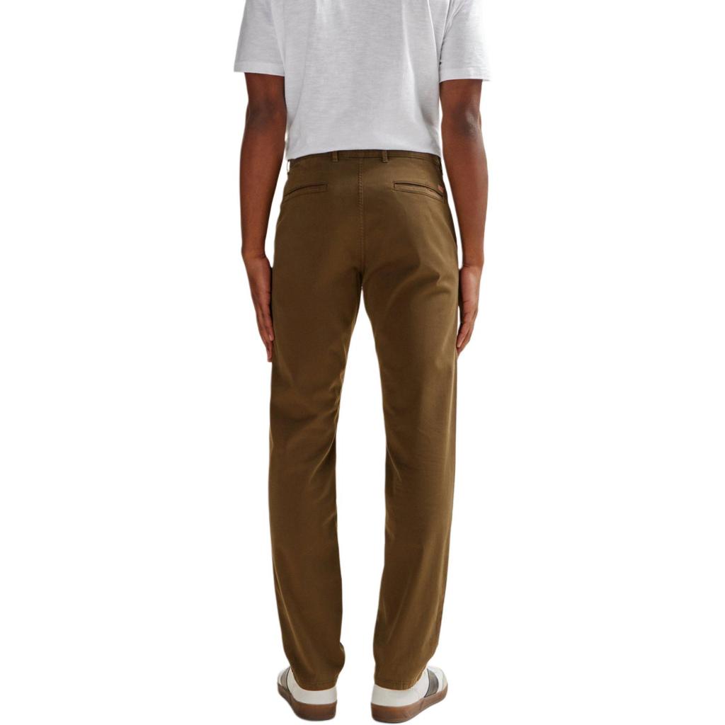 HUGO BOSS Slim Fit Chinos In Stretch Cotton Satin Casual Pants Men's Brown 50510933-368
