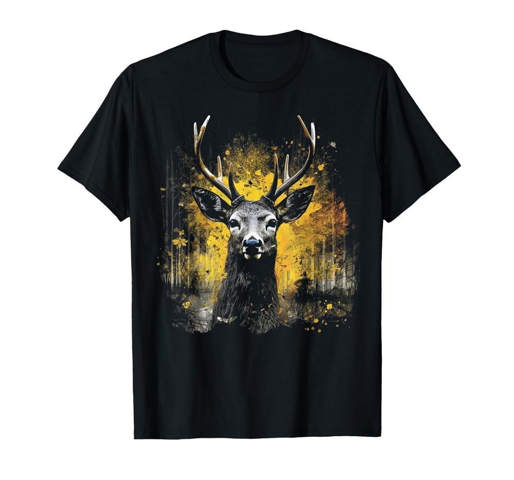 Deer Artwork - Deer Forest Art Animal Animal Motif Deer T-Shirt