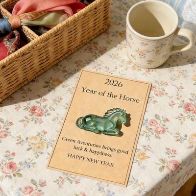 Lucky Horses Pocket Hug with Card Bring Good Luck 2026 Year of The Horse Pocket Token Decoration Happy New Year Gifts