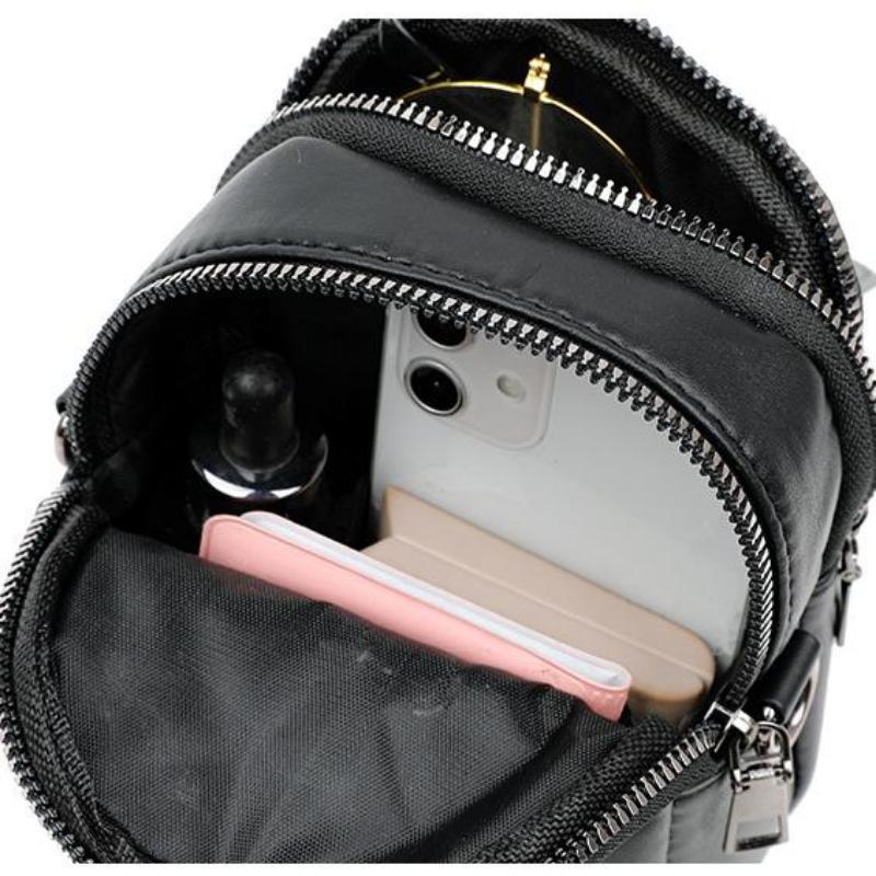 Women's Bag 2023 Spring New Fashion Rhombus Embroidery Small Satchel Single Shoulder Messenger Double Layer Mobile Phone Change Bag Trend ARI