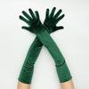 Classic Adult Black Opera/Elbow Stretch Velvet Finger Long Gloves Women Retro Flapper Gloves Costume Party Nightclub Wedding