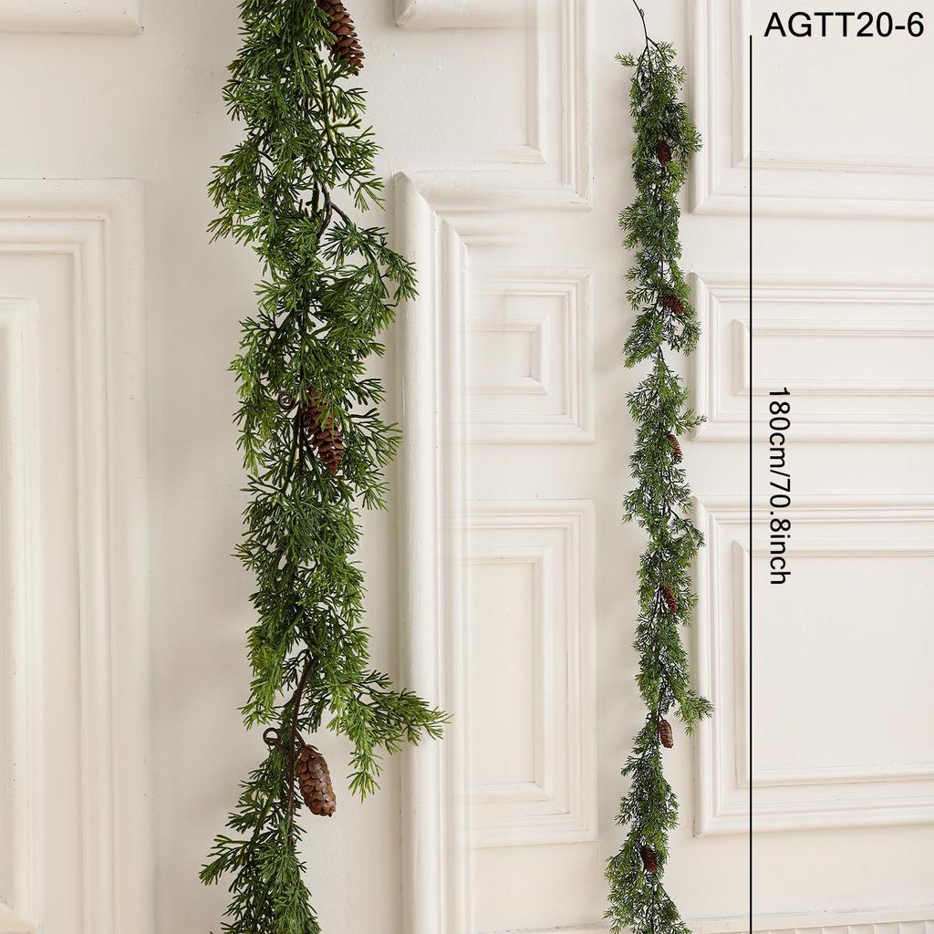 Artificial PE Rattan Leaves for Wall, Door, and Christmas Decor Vines