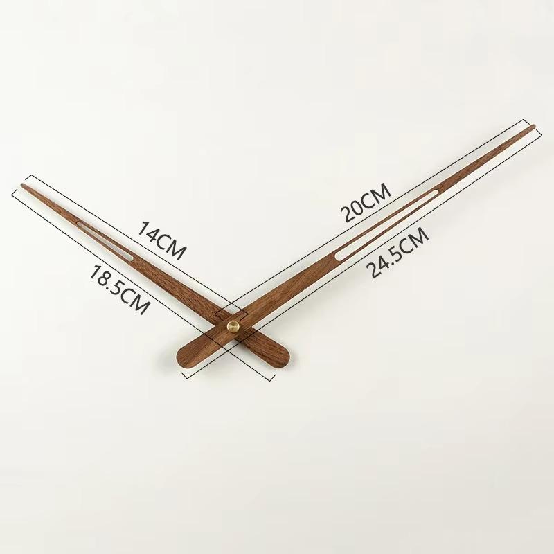 Spain Wood Long Pointer Central Movement Black Walnut Diy Wall Clock Hands Huge Clock Hands Brass Large Torque Mechanism