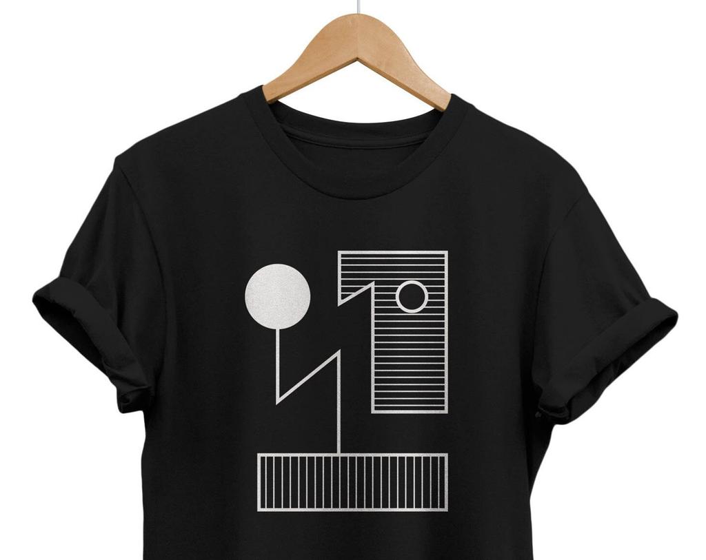 Minimalist Abstract T-Shirt: Geometric Modern Art Tee