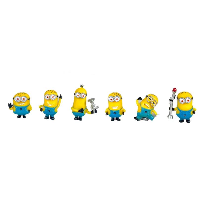 *New 12Pcs/Set Kawai Miniones Figurines Toys 3D Eye Despicable Miniones Action Figures Classic Toys Xmas Gifts For Children