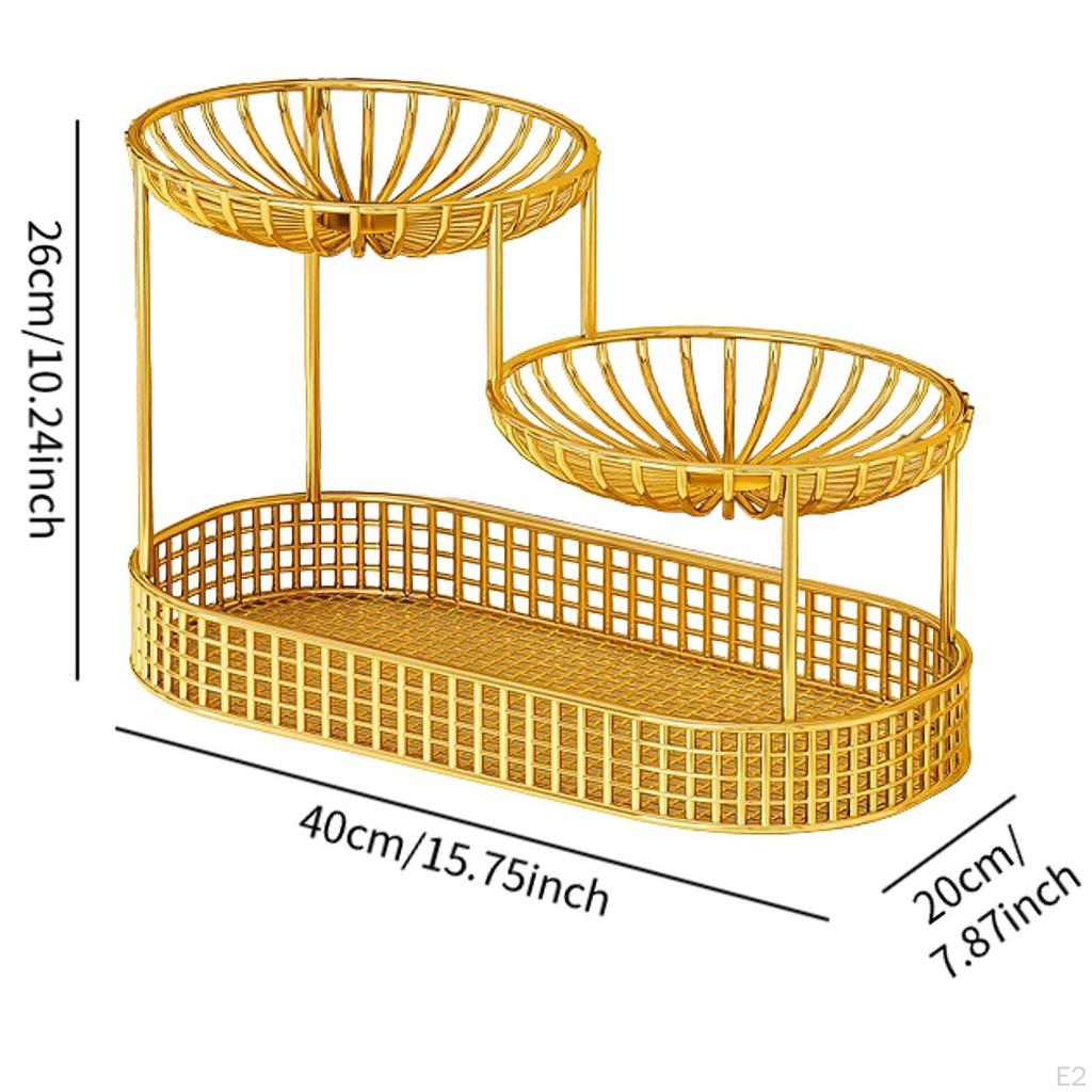 Coș cu fructe cu 3 straturi, organizator pentru suport pentru fructe, centru de masă, bol cu ​​legume pentru blat