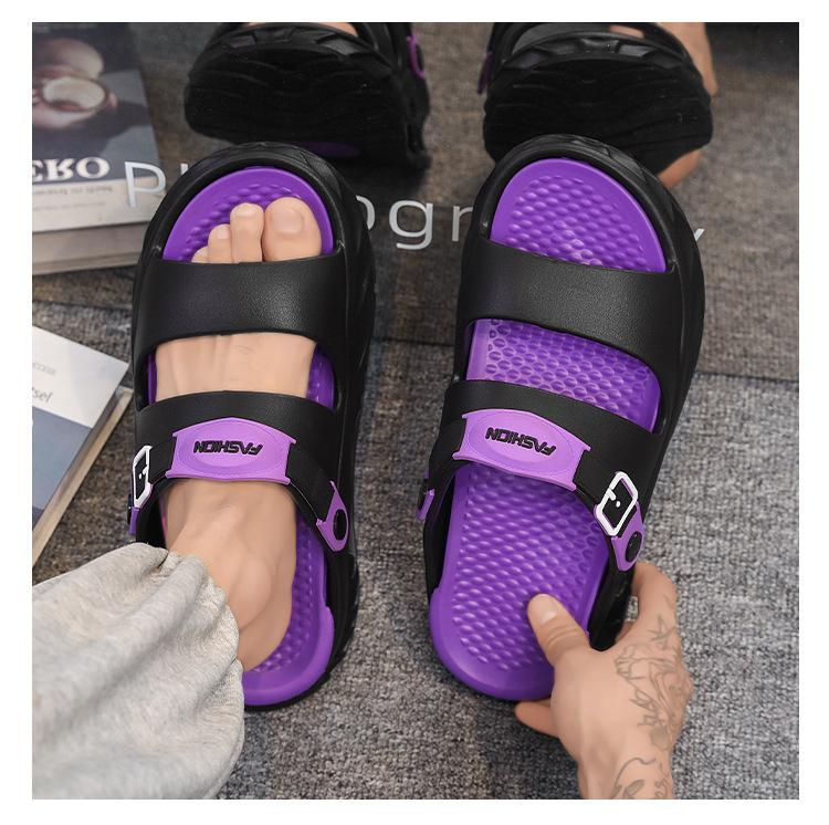 Men's Trendy EVA Cross-Strap Sandals – Thick Sole for Outdoor Sports & Beach