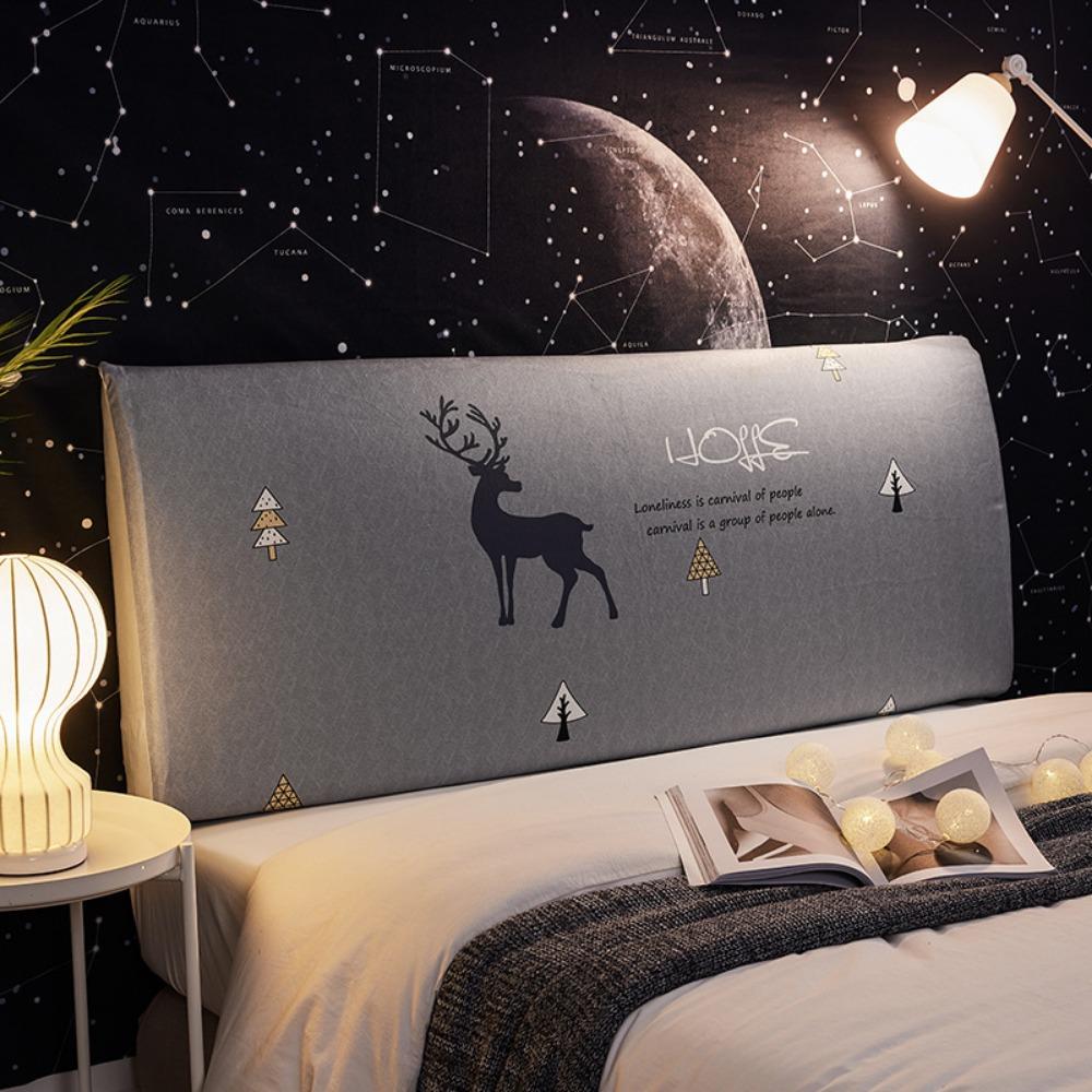Nordic Nantong Bedside Cover Bedroom Bedside Backrest Cover Elastic Dustproof Soft Bag Fabric Protective Cover