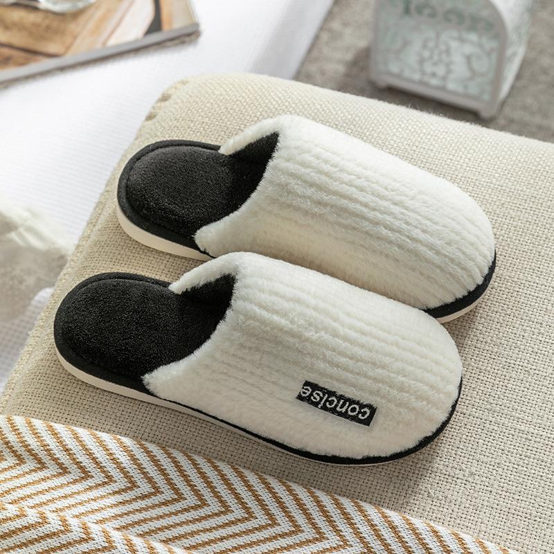Cotton Slippers for Women In Winter, Suitable for Home Use In Spring and Autumn, Indoor Warmth and Anti Slip Home, Cixi Winter Couple, Plush Men