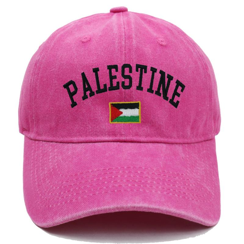 Palestine Flag Baseball Cap Classic Distressed Cotton Headwear Unisex Outdoor Summer Washed Adjustable Vintage Dad Hats Cap