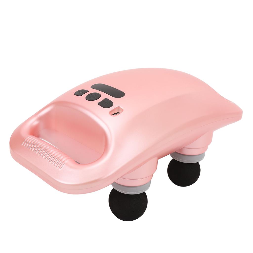 4 Head Back Massager Gun 6 Strengths Sore Relief Muscle Relaxation Intelligent LCD Display 30W Deep