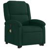 Massage Recliner with Rising Function Dark Green Velvet